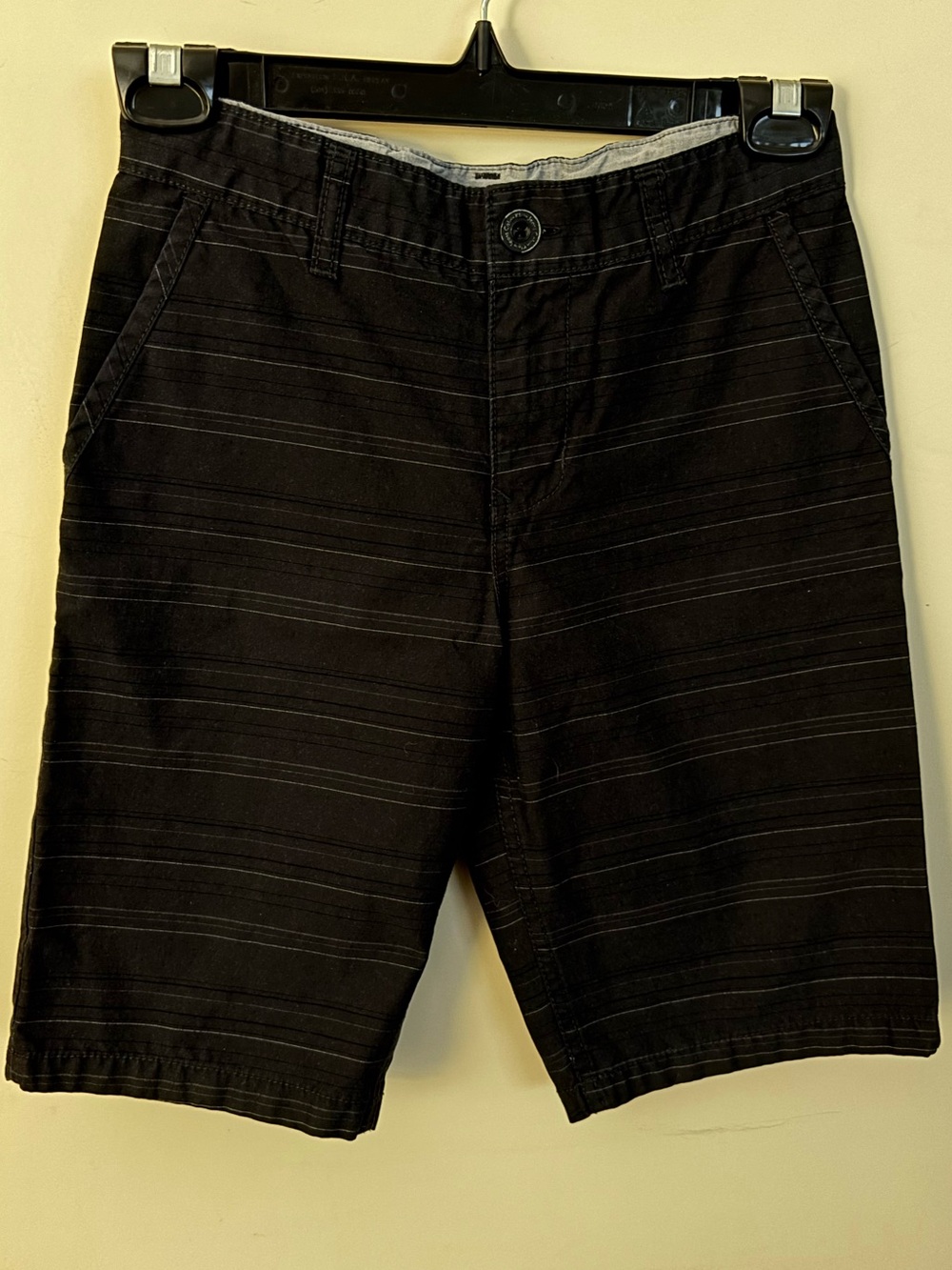 Boys Calvin Klein Charcoal Striped Shorts